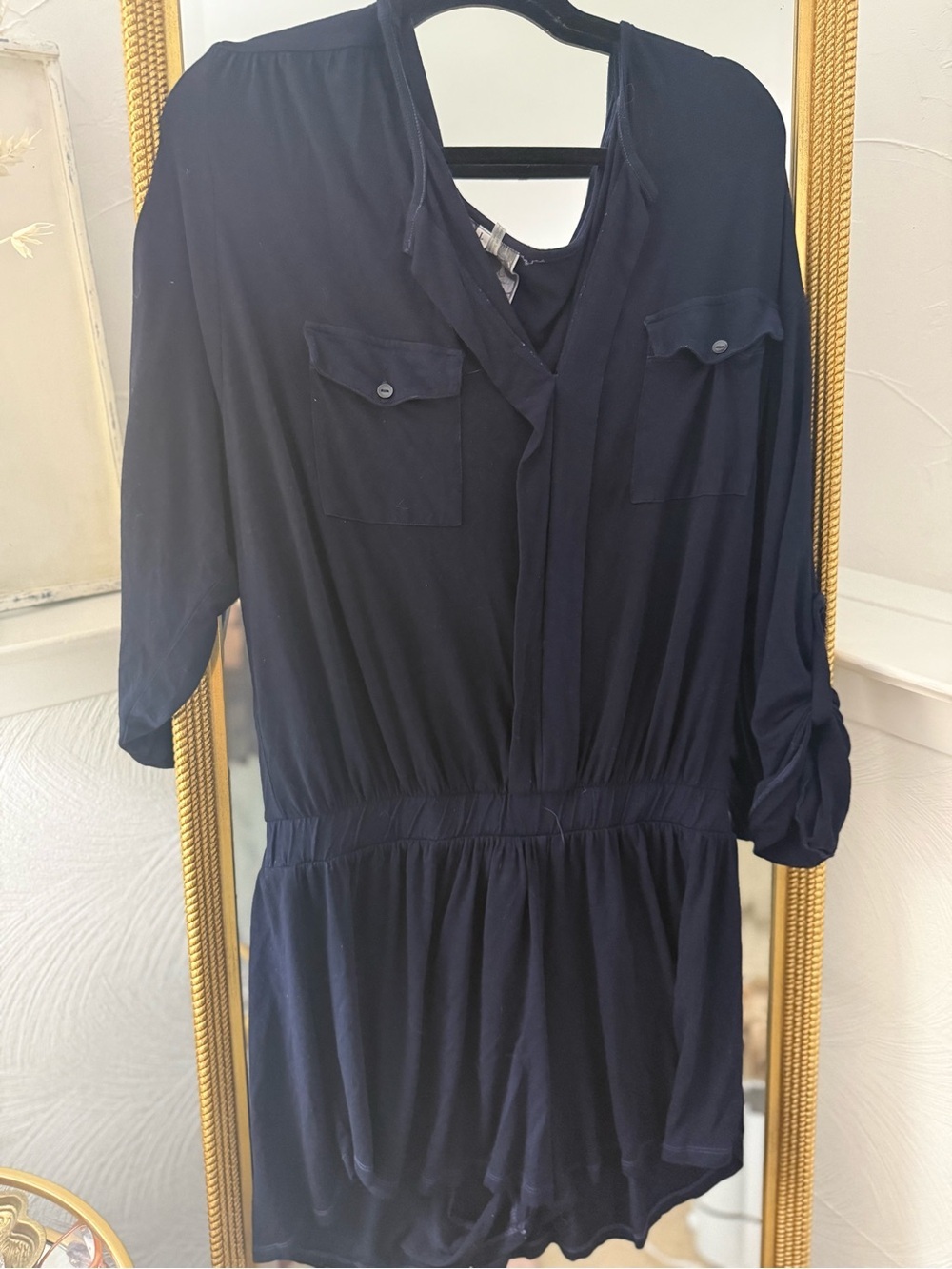 Young Fabulous & Broke Navy Blue Romper
